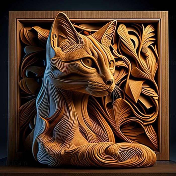3D модель Знаменита тварина кішка Сибілла (STL)